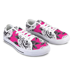 ETC Hot Pink Monochrome Floral Sneakers