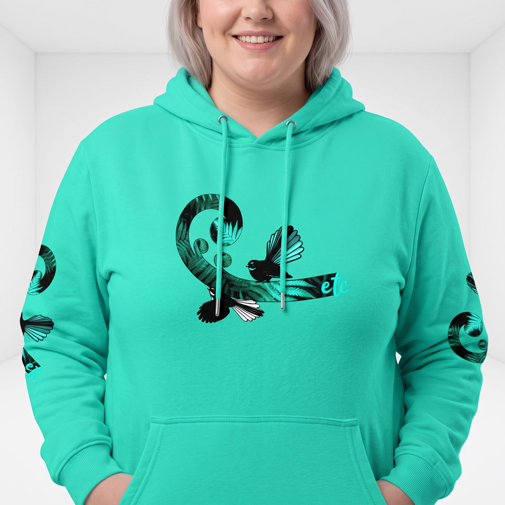 ETC Fantail Fern Mint Cotton Hoodie