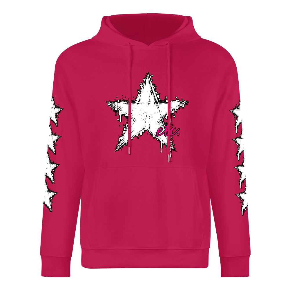 ETC Hot Star Deep Pink Cotton Hoodie
