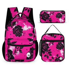 ETC Hot Pink Floral Noir Back Pack Set