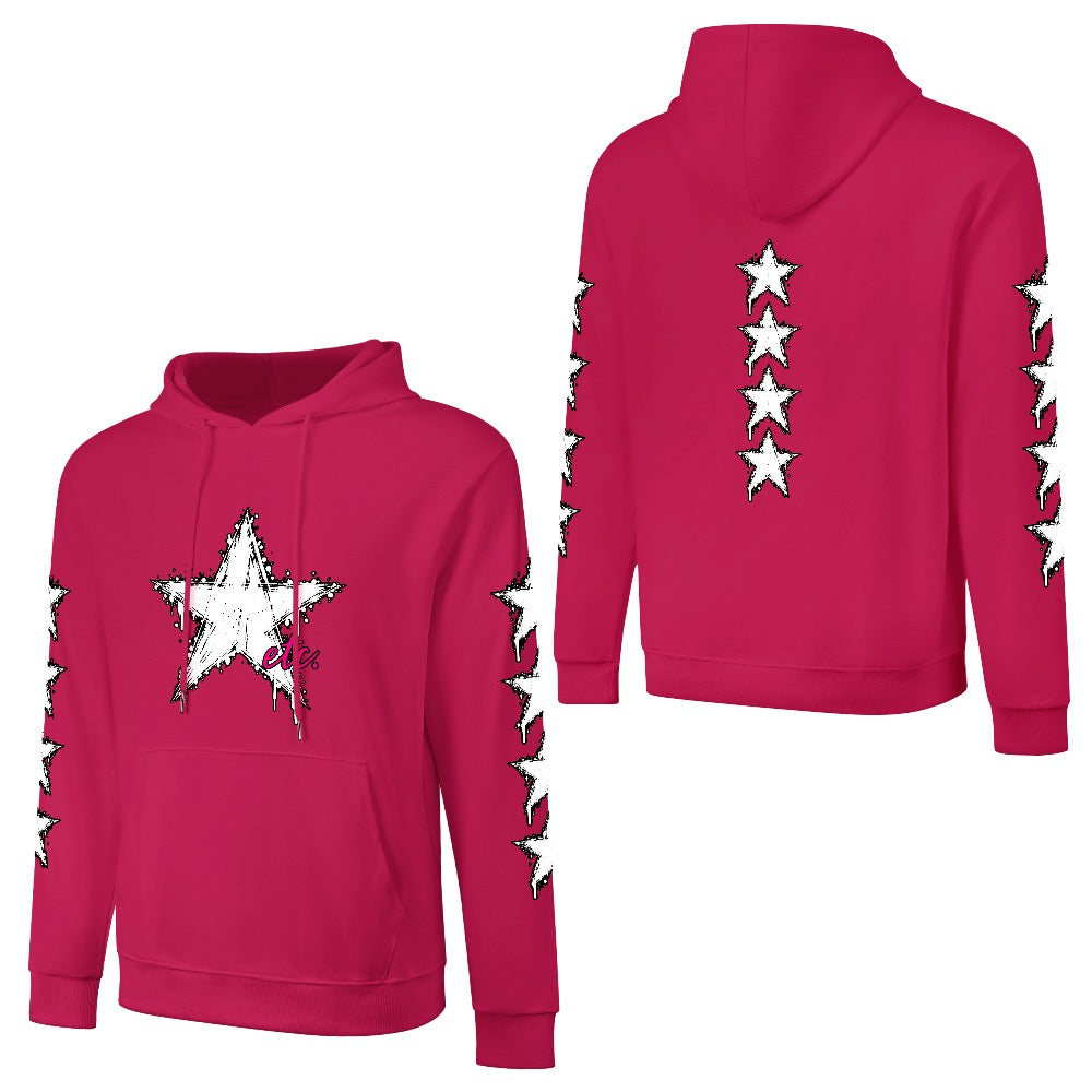 ETC Hot Star Deep Pink Cotton Hoodie