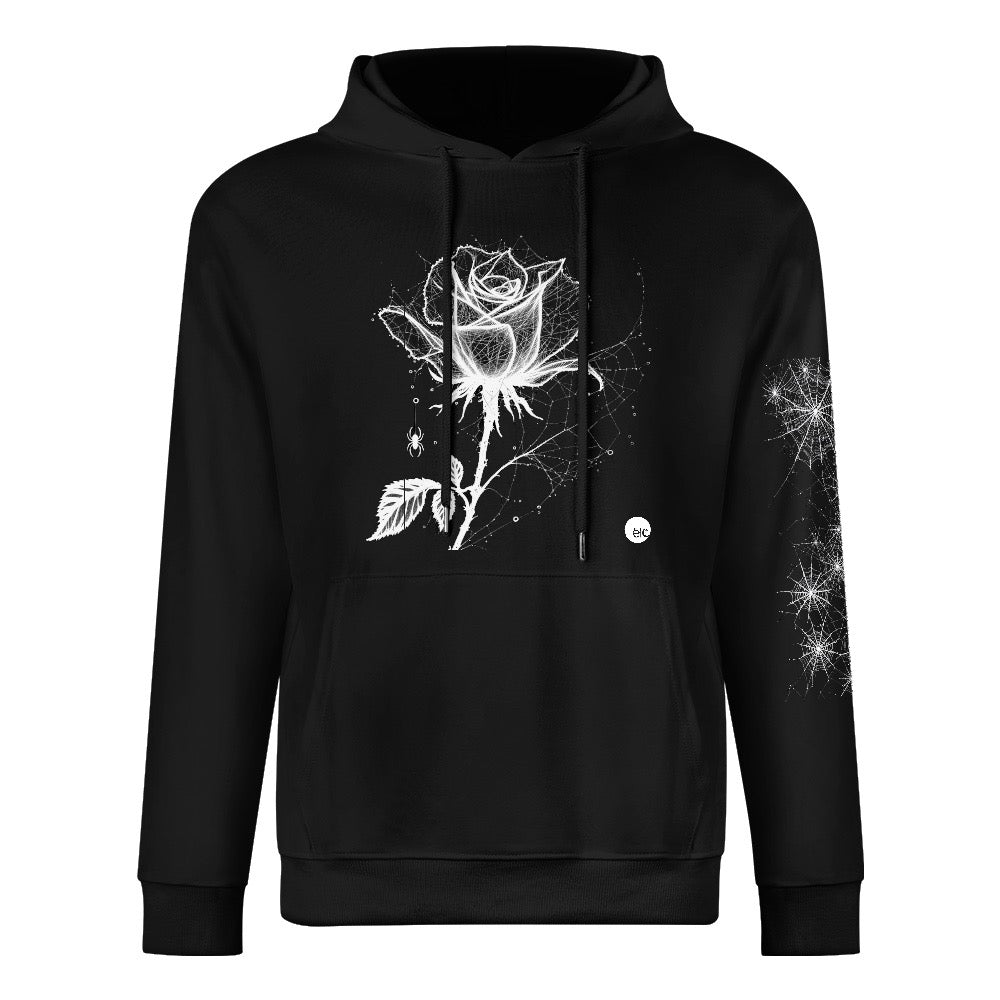 ETC Halloween Rose Black Cotton Hoodie