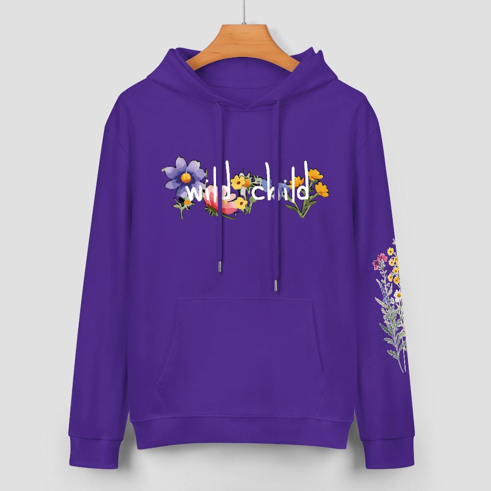 ETC Wild Child Purple Cotton Hoodie