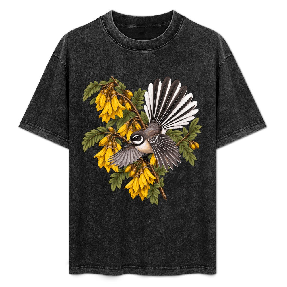 ETC Vintage Kowhai Fantail Tee - TIL MIDNIGHT