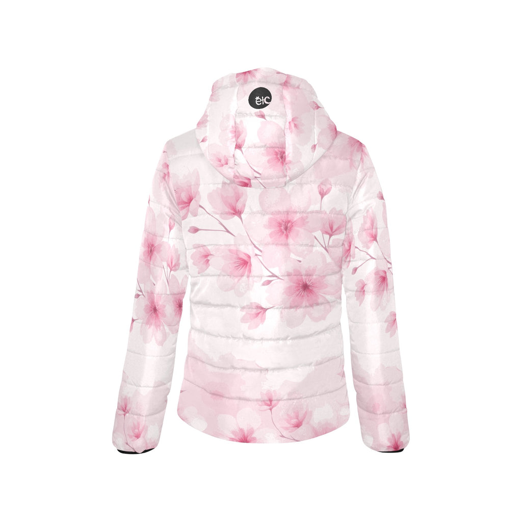 ETC Pink Floral Bloom Puffer Jacket