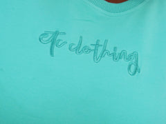 Aqua Embroidered ETC Logo Set