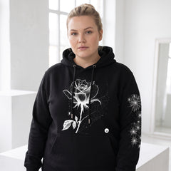 ETC Halloween Rose Black Cotton Hoodie