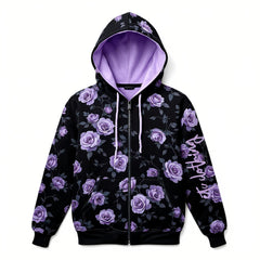 ETC spring fleurs violettes bomber jacket