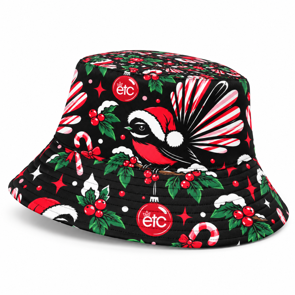 ETC Christmas Fantail Bucket Hat