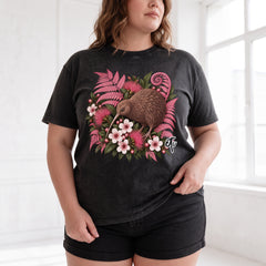 ETC Pink Fern Kiwi Cotton Vintage Tee