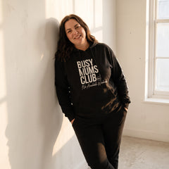ETC Busy Mums Club Cotton Black Hoodie