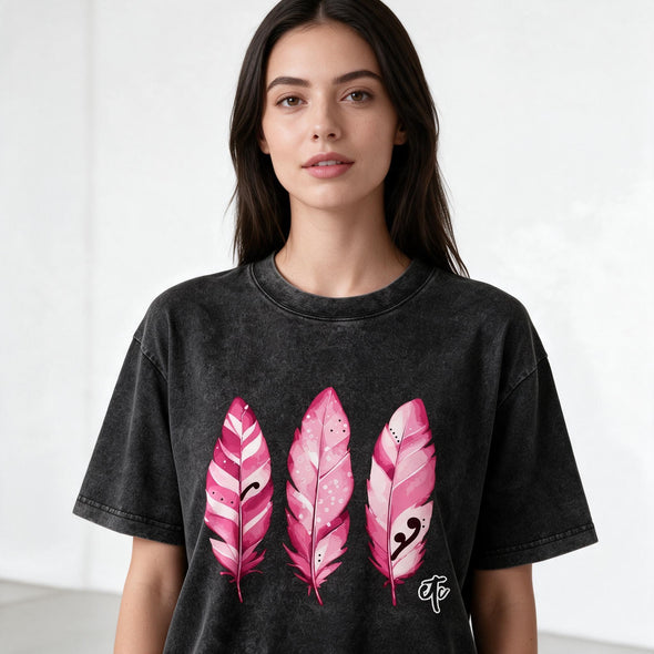 ETC Limited Edition Pink Feathers Vintage Tee