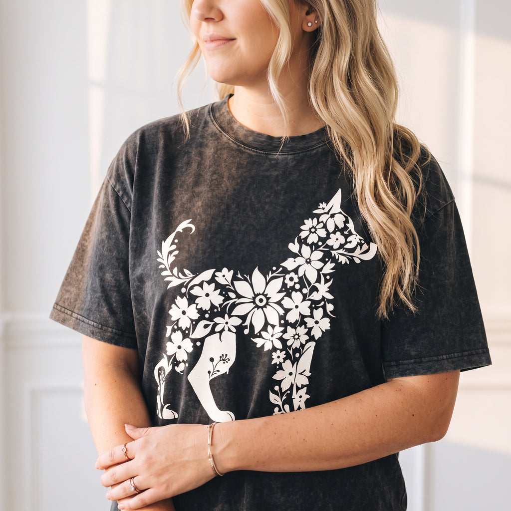 ETC Floral Dog Vintage Tee