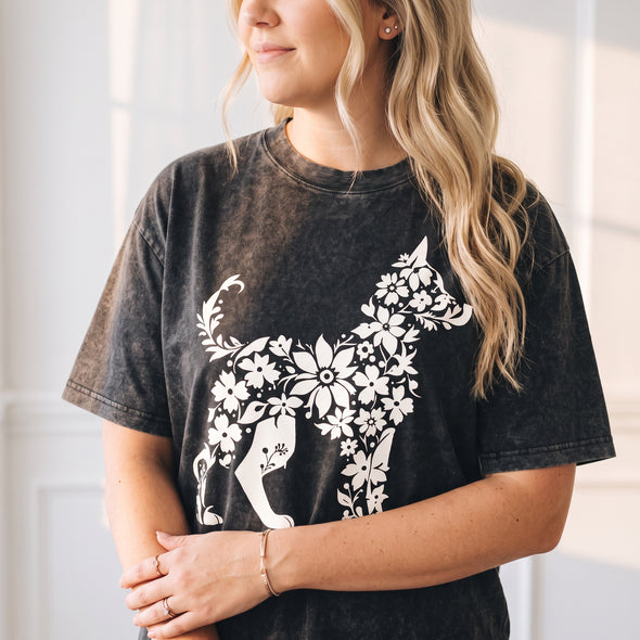 ETC Floral Dog Vintage Tee