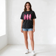 ETC Limited Edition Pink Feathers Vintage Tee