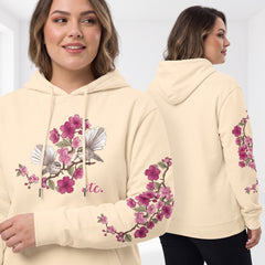 ETC Floral Fantail Cream Cotton Hoodie