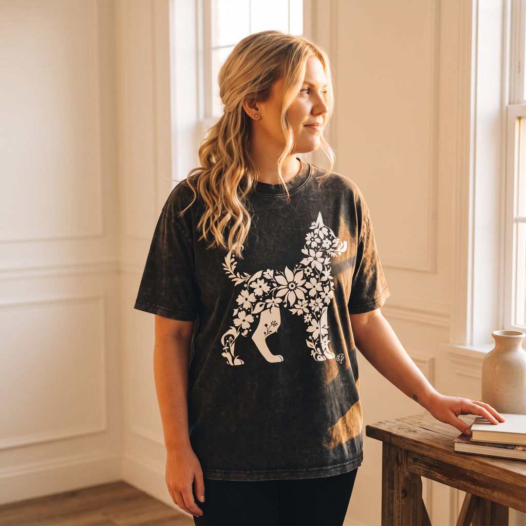 ETC Floral Dog Vintage Tee