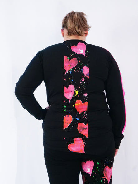 ETC Painted Hearts Long Sleeve Tee