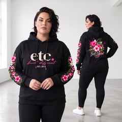 ETC Built Different Floral Cotton Hoodie