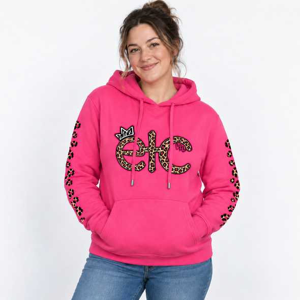 ETC Leopard Pink Cotton Hoodie