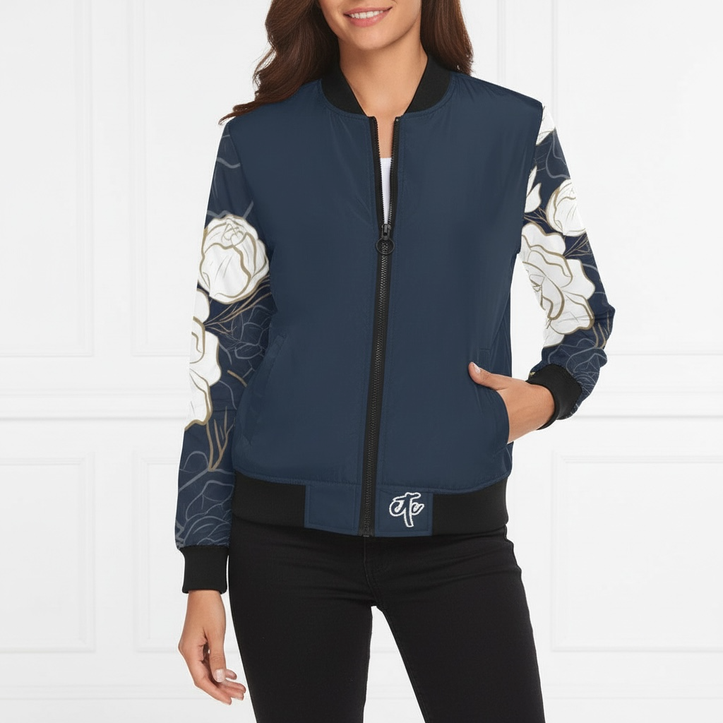 ETC Summer Peonies Bomber Jacket