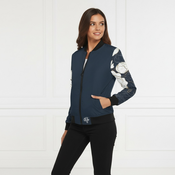 ETC Summer Peonies Bomber Jacket