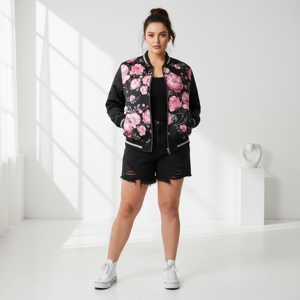 Spring Pink 17' Peonies Bomber