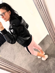 ETC Faux Leather Bomber