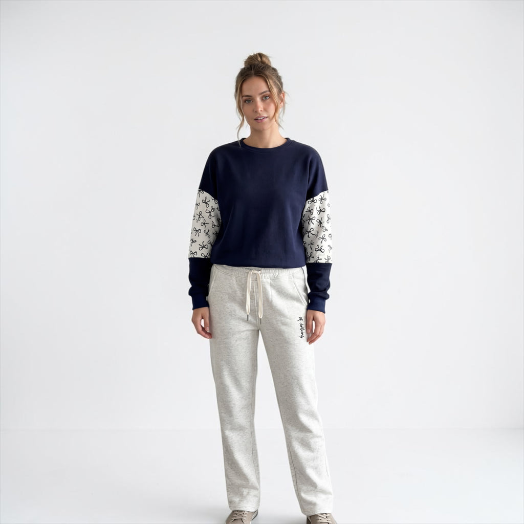 ETC Handmade Navy Bow Sleeve Crew XL (16)