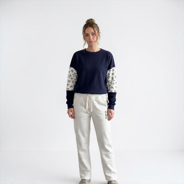 ETC Handmade Navy Bow Sleeve Crew XL (16)