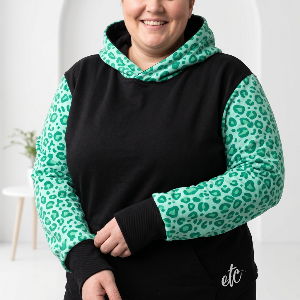 ETC Handmade Mint Leopard Hoodie 2XL (18)