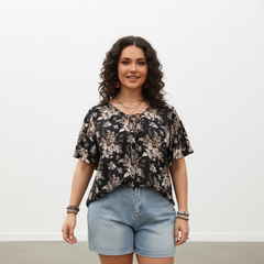 Black Friday Deal 2-  Black Floral Tee