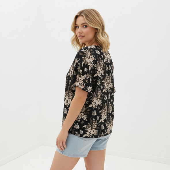 Black Friday Deal 2-  Black Floral Tee