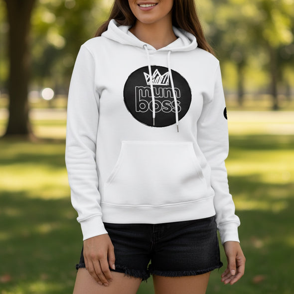 ETC Mum Boss White Cotton Hoodie