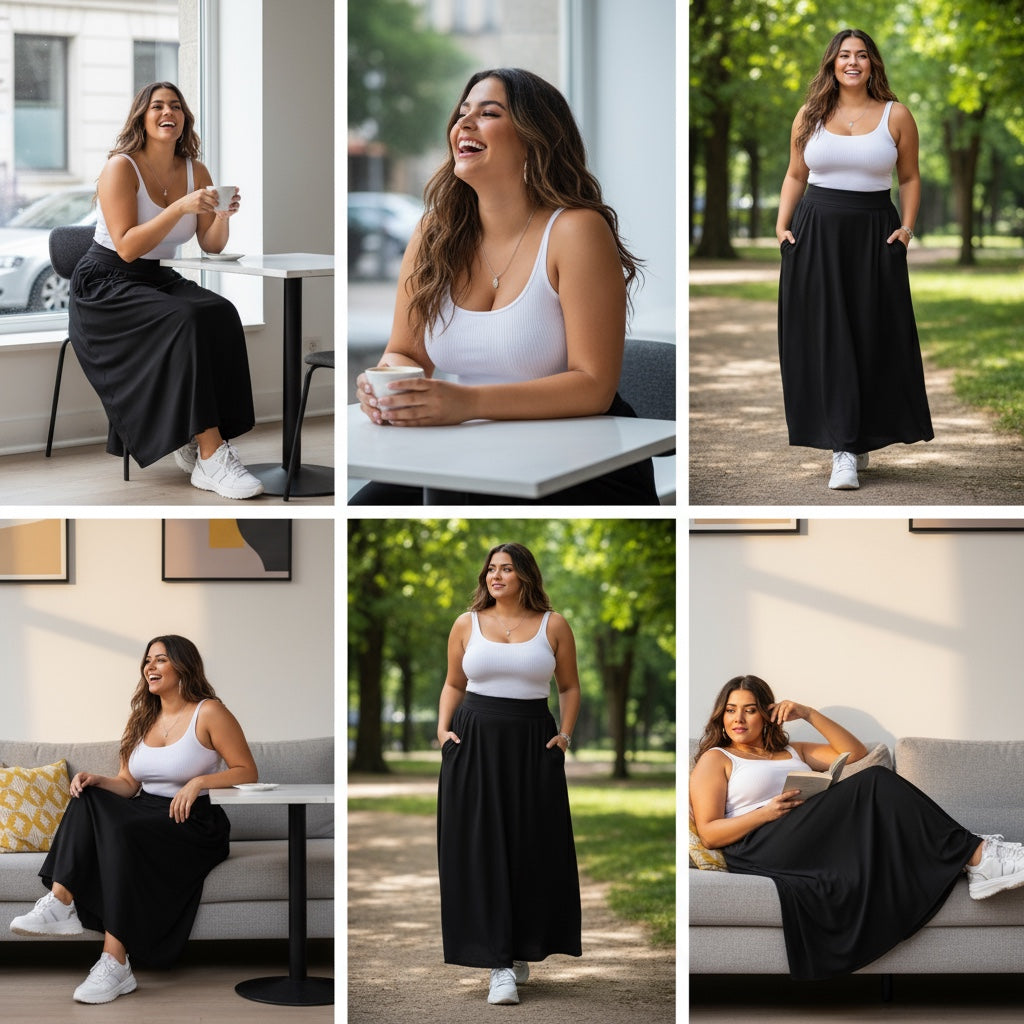 ETC Chiffon Summer Maxi Skirt