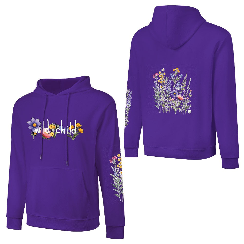 ETC Wild Child Purple Cotton Hoodie