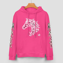 ETC Cherry Blossom Stencil Pink Hoodie