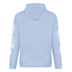 ETC Floral Dog Baby Blue Cotton Hoodie
