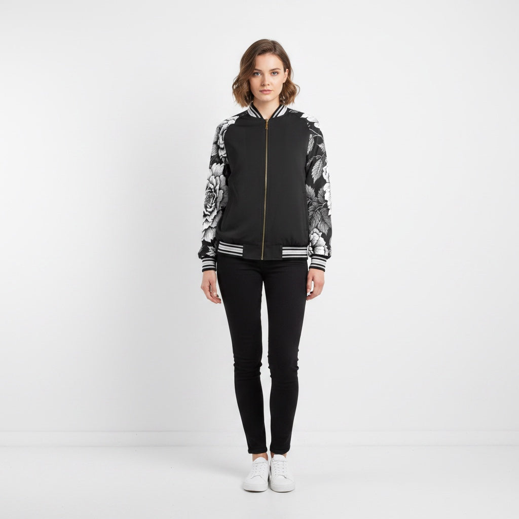 ETC Mono Floral Bomber Jacket