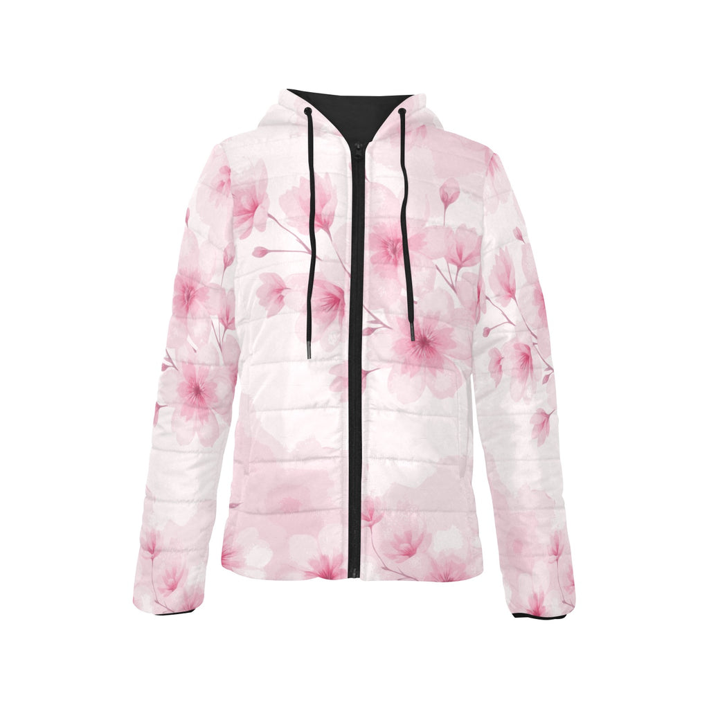 ETC Pink Floral Bloom Puffer Jacket