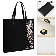ETC Cherry Blossom Stencil PU Leather Tote