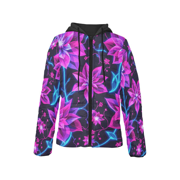 ETC Neon Floral Puffer Jacket