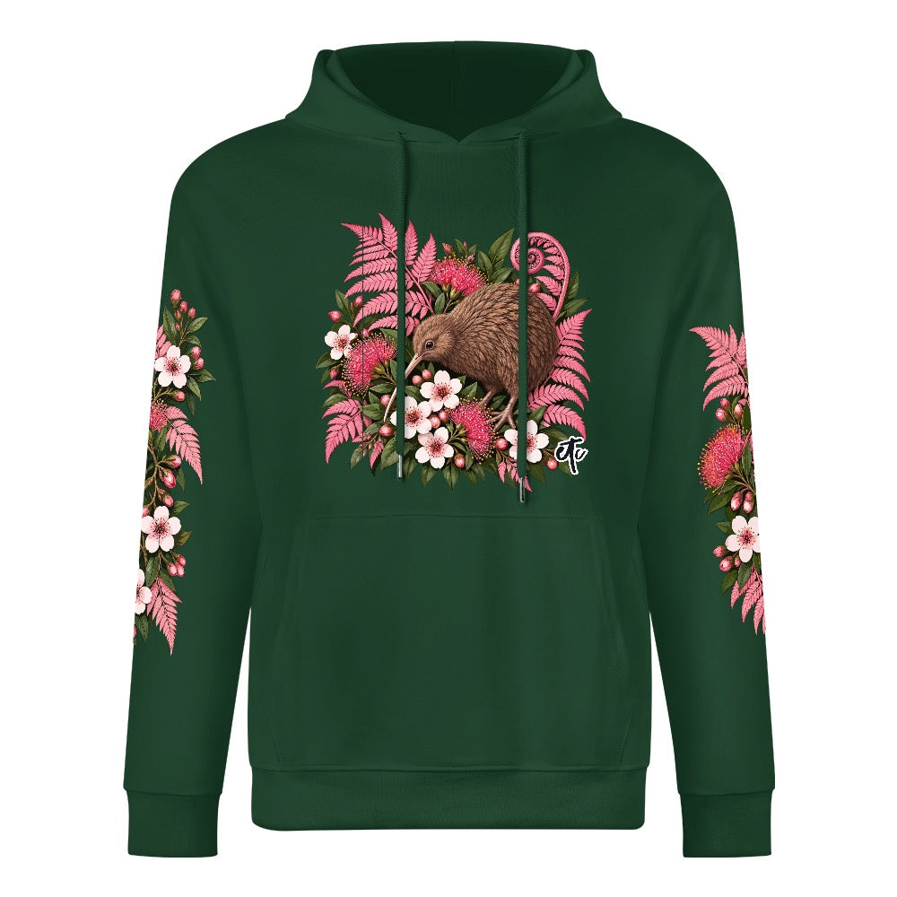 ETC Pink Fern Kiwi Limited Edition Forest Green Hoodie