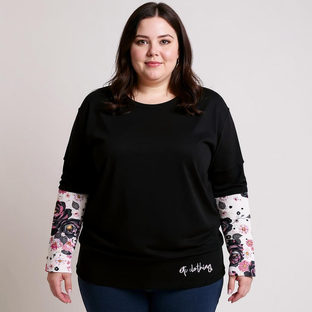 FLORAL POWER HOURS BATWING TEE *Second Shipment