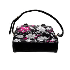 ETC Black Hot Pink Splash Floral Handbag