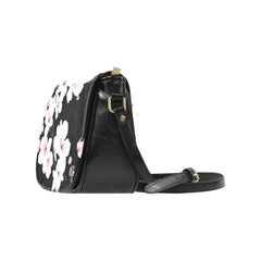ETC Cherry Blossom PU Leather Saddle Bag