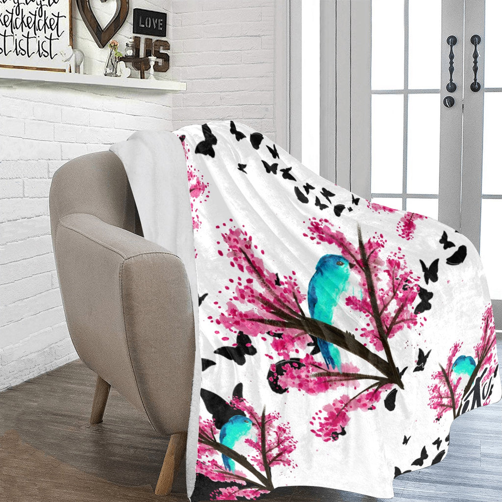 ETC Cherry Bird Micro fleece blanket