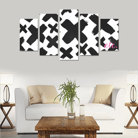 Canvas Wall Art Prints (No Frame) 5-Pieces/Set A