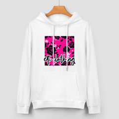 ETC Hot Pink Floral Noir Cotton Hoodie