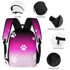 ETC Ombre Paws Backpack Set